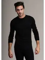 Erkek Siyah Uzun Kollu Fanila Siyah farklı açı