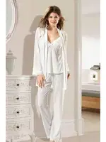 Fantazi 3 lü Pijama Takım XSES 2030 Ekru