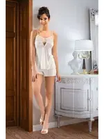 Fantazi 6 lı Gecelik Sabahlık Takım XSES 3004 Ekru görsel 4