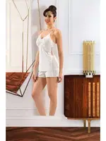 Fantazi Gecelik Sabahlık 6 lı Takım XSES 1453 Pudra görsel 4