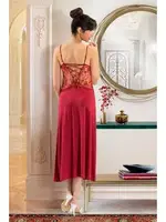 Fantazi Gecelik Sabahlık 6 lı Takım XSES 3005 Bordo görsel 4