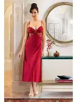 Fantazi Gecelik Sabahlık 6 lı Takım XSES 3005 Bordo görsel 5