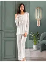 Fantazi Pijama Takım XSES 2405 Ekru