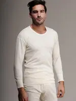 Hasyün E100 Erkek Uzun Kol Yün Fanila Ekru