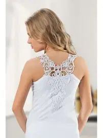 HMD Hmd Bayan Arkası Güpürlü Atlet 2411