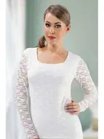 Hmd Bayan Likra Dantel Atlet 2428 Ekru detay görünüm