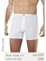 Hmd Penye Erkek Boxer 205 Beyaz detay görünüm