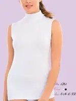 İmer 1261 Boğazlı Sıfır Kol Modal Atlet Beyaz farklı açı