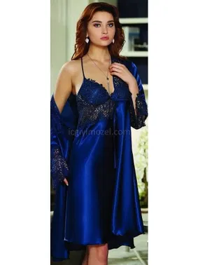 Jeremi İpek Saten Dantelli Kısa Altılı Set Takım Jeremi 481