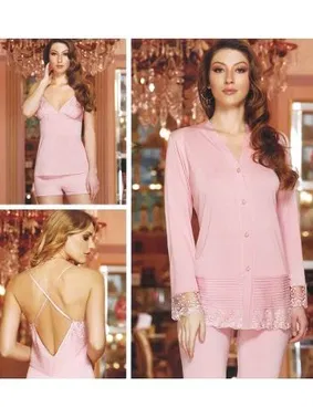 Jeremi Jeremi 587 Penye Dantelli 6'Lı Çeyiz Takım - Alternatif Görünüm