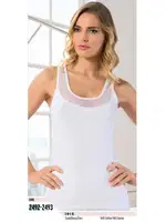 Kadın Likralı Lez Dantelli Atlet HMD 2492 Beyaz farklı açı