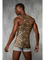 Kamuflaj Baskılı Erkek Atlet - Imprime Collection Doreanse 2215 Baskılı Kamuflaj detay görünüm