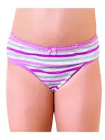 Kız Süprem Slip 6 Lı Paket Baskılı ve Düz ve Çizgili Öztaş B4152 Renkli