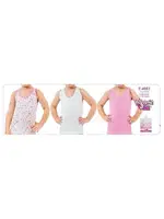 Kız Üçlü Geniş Askılı Atlet Öztaş F4051 Renkli farklı açı