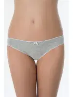 Kom Mary Pamuklu Gri 3 lü Bikini Seti Gri Melanj farklı açı