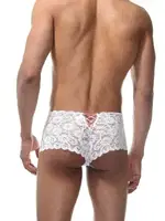 La Blinque Erkek Seksi Dantel Boxer 15409 Beyaz detay görünüm