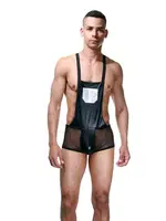La Blinque Fantazi Erkek Güreşci Body 15387 Siyah