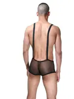 La Blinque Fantazi Erkek Güreşci Body 15387 Siyah detay görünüm
