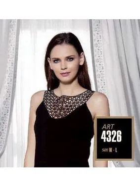 Lady Lady Yakası Dantel İşlemeli Bayan Tshirt 4326 - Alternatif Görünüm