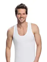 Likralı Klasik Erkek Atlet NBB 708 Beyaz farklı açı