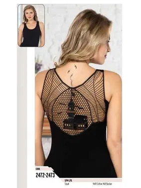 HMD Likralı Lez Dantelli Atlet Kadın HMD 2472 - Alternatif Görünüm