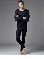 Likralı O Yaka Uzun Kol Termal Üst Eros ES1452 Siyah görsel 4