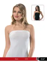 Likralı Straples Atlet Erdem 2147 Beyaz detay görünüm