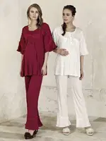 Lohusa Pijama Takım Artış 3301 Bordo