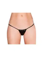 Merry See 2003 Siyah Deri Görünümlü Tanga Siyah