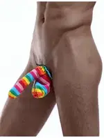 Merry See Çok Renkli Özel Tasarım Fantazi Slip Çok Renkli farklı açı