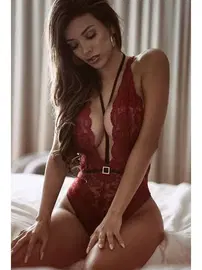 Merry See Merry See Kırmızı Dantel Body Fantazi İç Giyim