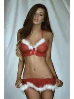 Merry See Yılbaşı Kostümü Fantazi İç Giyim Kırmızı