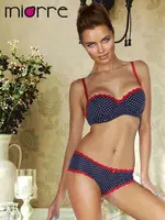 Miorre Push Up Puantiyeli Sütyen Takım Lacivert