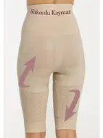 Miss Fit Çift Kat Tam Mideli Silikonlu Kaymaz Korse 1228 Ten detay görünüm