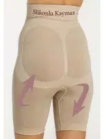 Miss Fit Parçalı Çift Kat Mideli Slikonlu Kaymaz Korse 1227 Ten detay görünüm