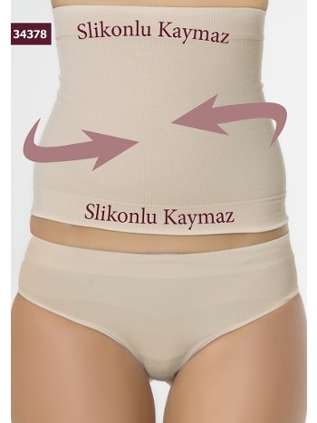 Miss Fit Silikonlu Kaymaz Bel Korse 34378
