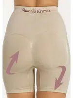 Miss Fit Yüksek Bel Silikonlu Kaymaz Korse Boxer 34313 Ten detay görünüm