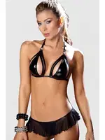 Mite Love Deri Sütyen ve Külot Takım Siyah