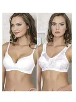 Moonlight 2135 Balensiz Cotton Bra Beyaz farklı açı
