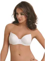 NBB 1210-S Silikon Askılı Sütyen Mikro Beyaz