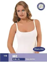 NBB Bayan İp Askılı Ribana Atlet 662 Beyaz görsel 4