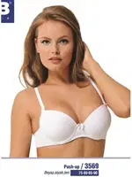 NBB Kaplı Sütyen 3569 Beyaz farklı açı