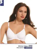 NBB Toparlayıcı Dubleli Mikrofiber Sütyen 813 Beyaz detay görünüm