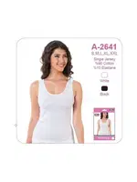 Öztaş Bayan Geniş Askılı Atlet A2641 Beyaz farklı açı