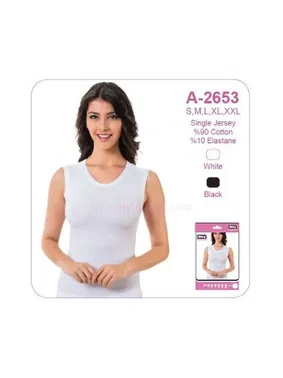 Öztaş Öztaş Bayan Viskon Kolsuz Sıfır Yaka A2653 - Alternatif Görünüm