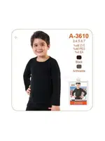 Öztaş Erkek Çocuk Termal Fanila A3610 Siyah detay görünüm