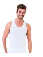 Öztaş Erkek Penye Atlet A1001 Beyaz detay görünüm