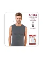 Öztaş Erkek Ribana Kolsuz Sıfır Yaka A1055 Antrasit farklı açı