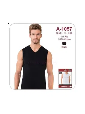 Öztaş Öztaş Erkek Ribana Kolsuz V Yaka A1057 - Alternatif Görünüm
