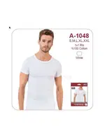 Öztaş Erkek Ribana Sıfır Yaka Atlet A1048 Beyaz farklı açı